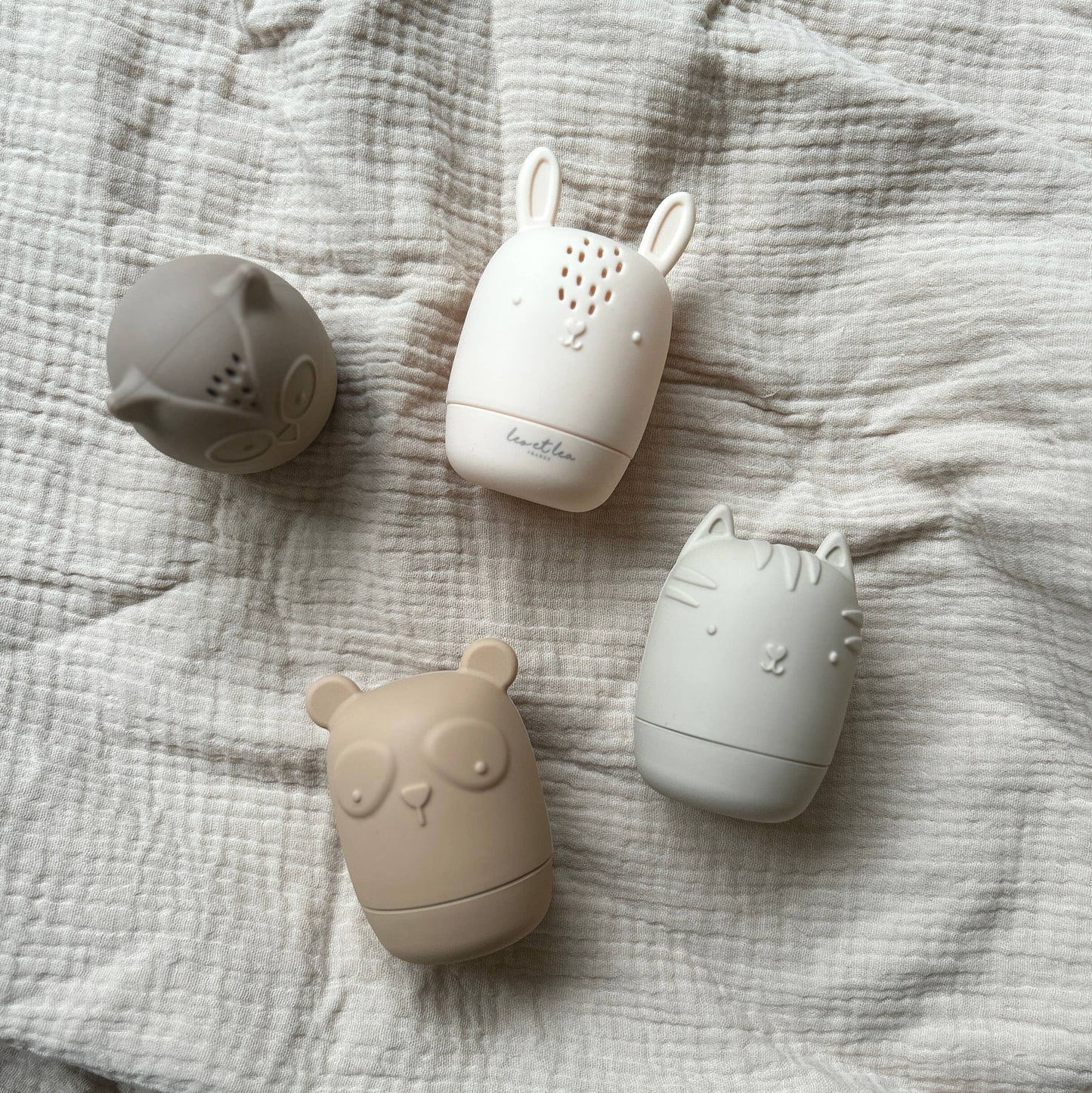 Badspeelgoed 4 dieren - Beige