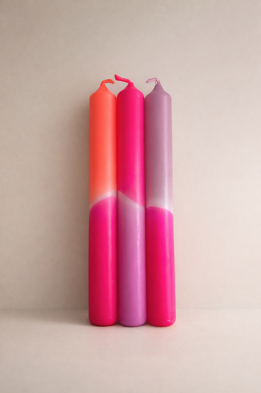 Dinerkaarsen | Dip Dye Neon