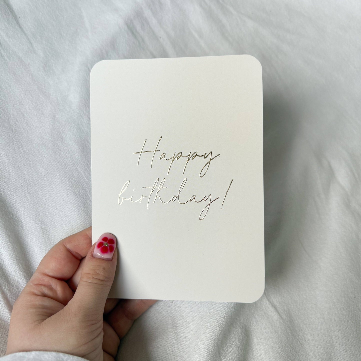 Wenskaart | Happy birthday goudfolie