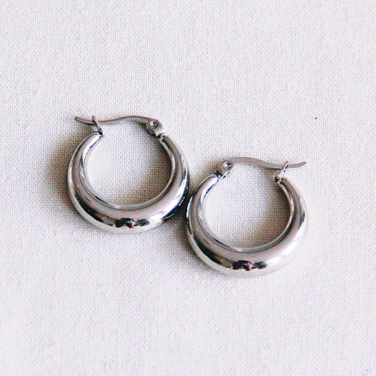 Oorbellen 19 mm | zilver